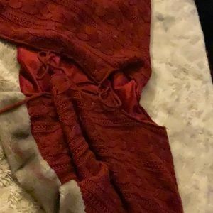 Ugg Christmas tree throw. Fleece and Cable Knit.